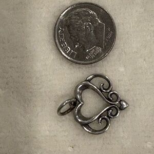 James Avery Sterling Silver Open Heart Pendant/Charm